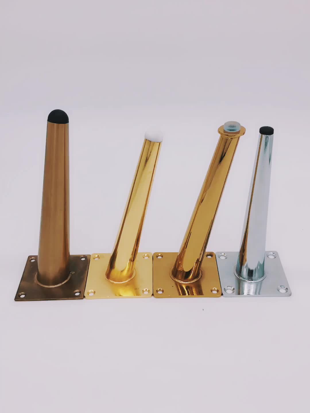 Sofa Legs 100mm 300mm Iron Tapered Decoration Support Hardware Gold