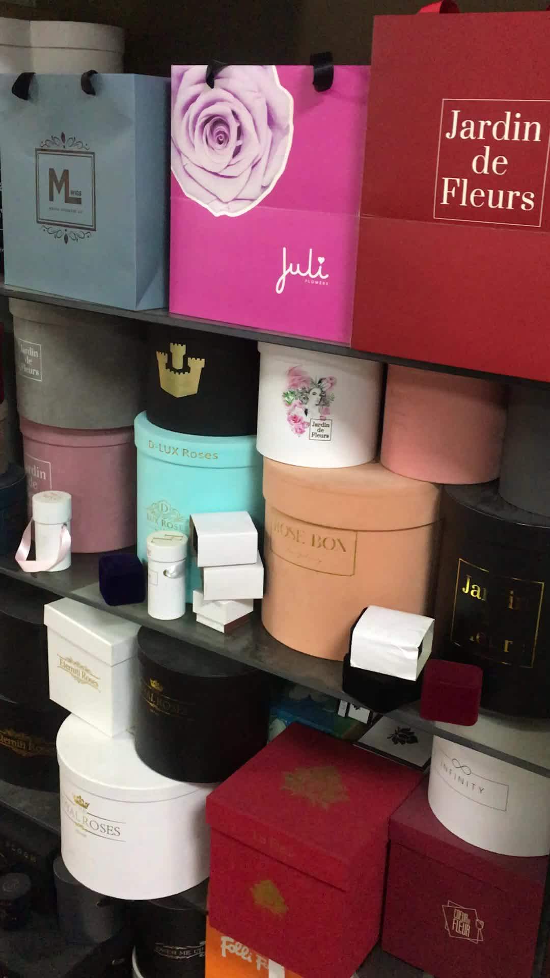 Custom Made Recycle Cardboard Round Shaped Gift Boxes With Lids,Round