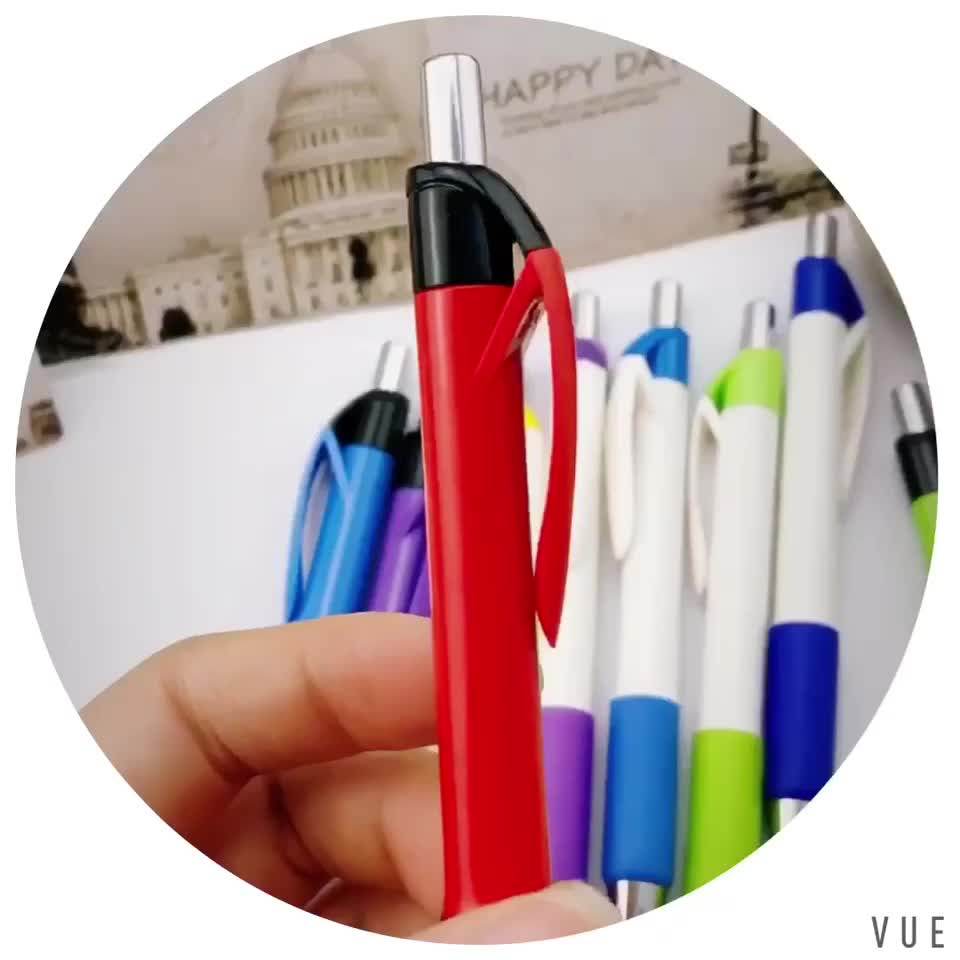 Cheap Promotional Gifts Customized Logo Plastic Grip Click Balpen Pens