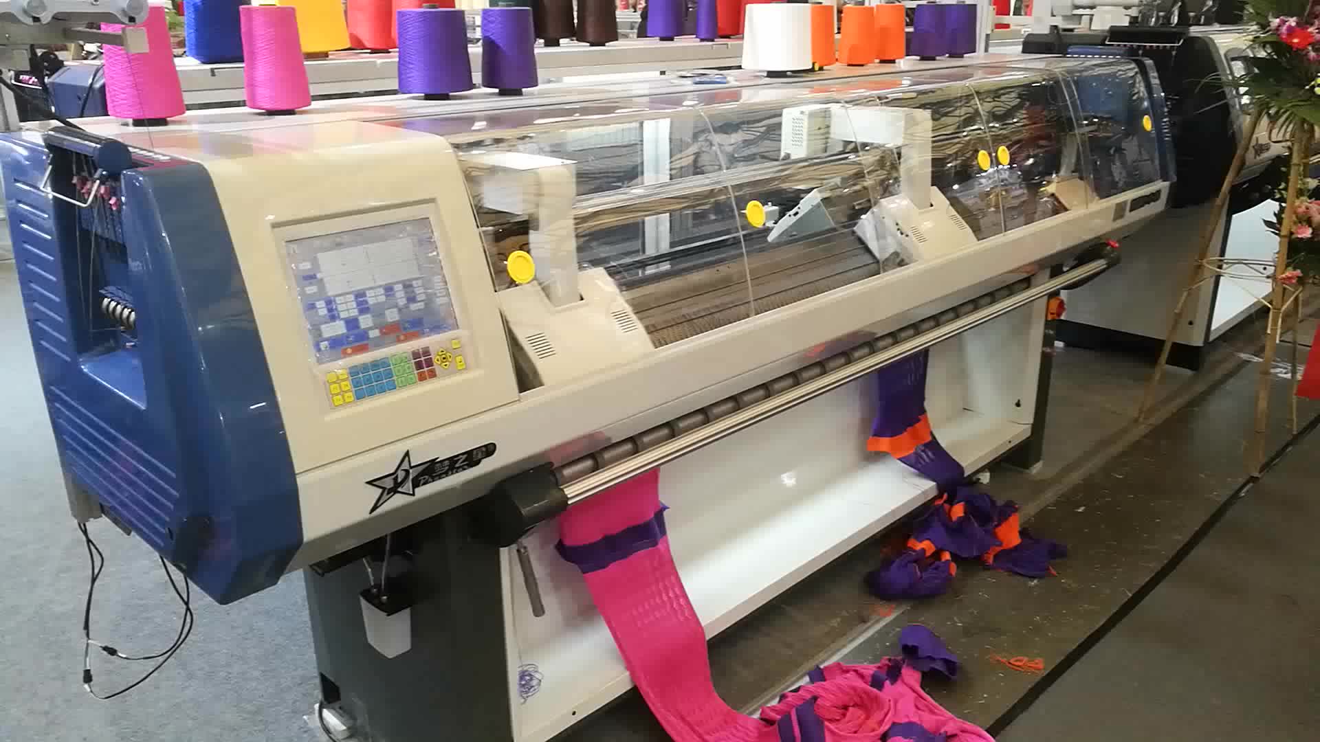Flat Knitting Machine For Collar With Semi Jacquard Semi Automatic Flat