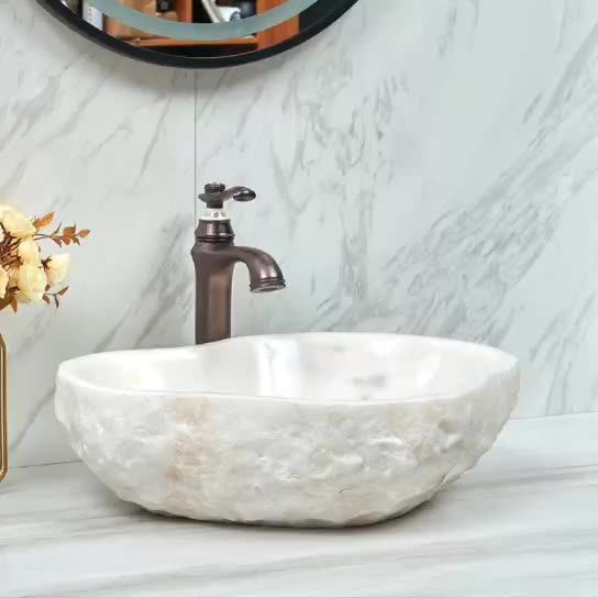 Irregular Edge White Stone Bathroom Washing Bowl Buy Bathroom Face
