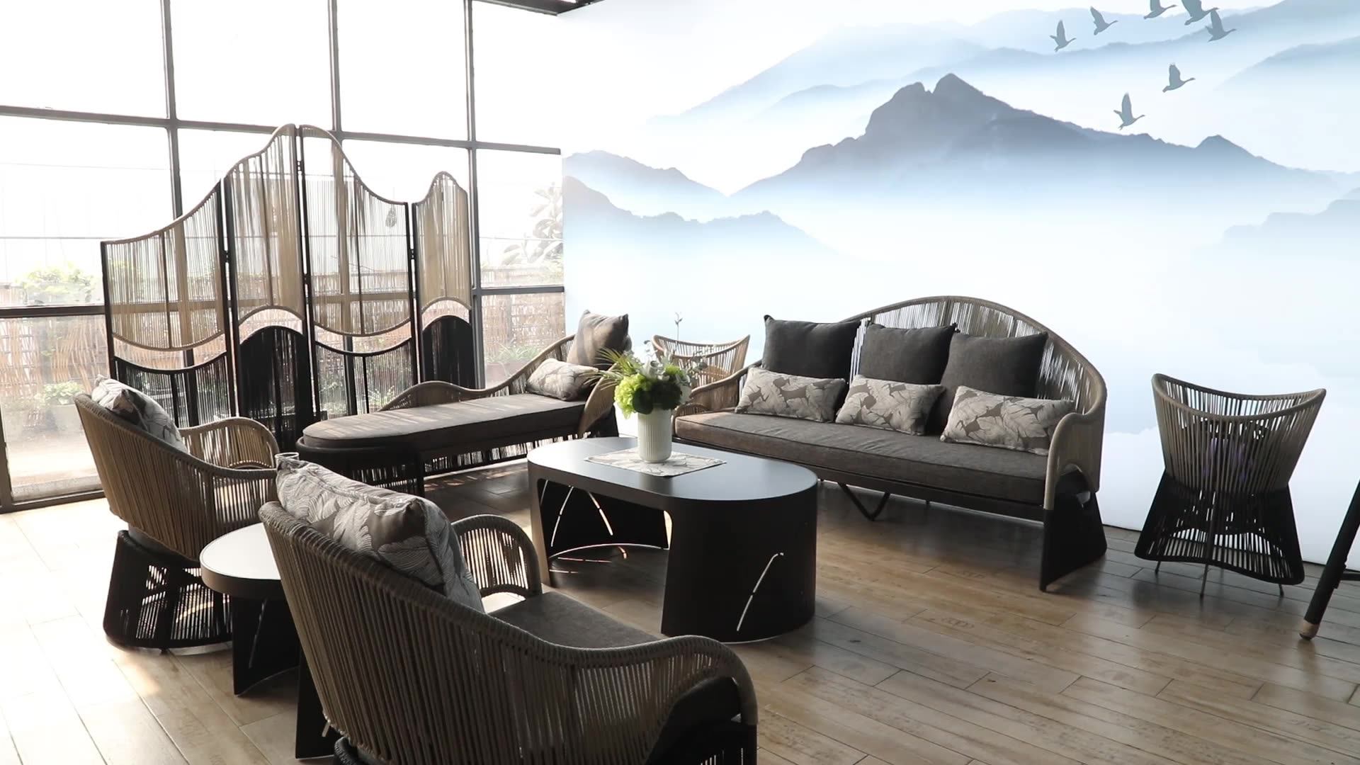 Aluminum Waterproof Fabric Furniture Outdoor Factory Furnitures Sofa