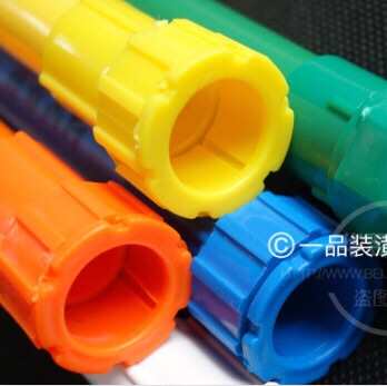 Huayi PVC threading pipe lock mother national standard red and blue 16-line pipe joint threading pipe fittings