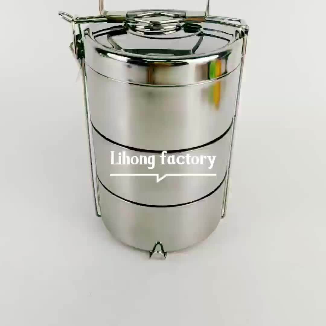 Promotion Gift 3 Layers Take Away Stainless Steel Insulated Hot Food