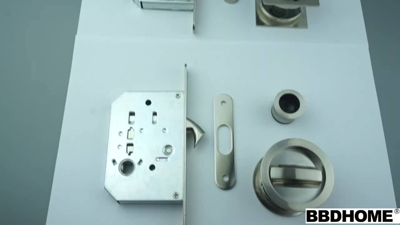 Lock Hook Type Double Mortise Bathroom Lowe Sliding Pocket Door Handle