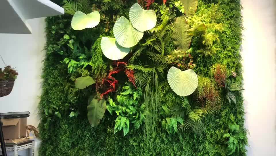 Imitations Rattan Wall Decore Plastic Plant Home Decor Green Wall