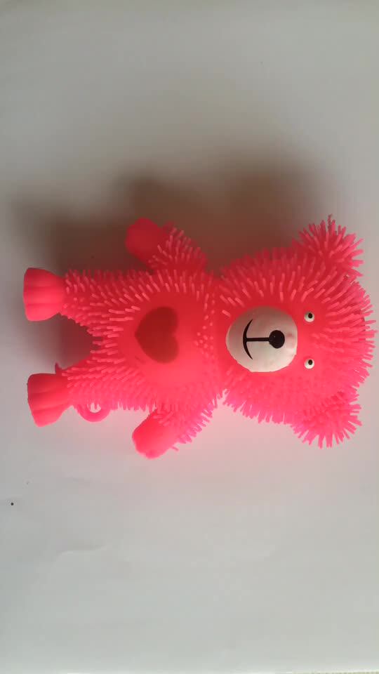 11806167 Tpr Toy Led Light Up Animal Cute Bear Spiky Squishy Puffer
