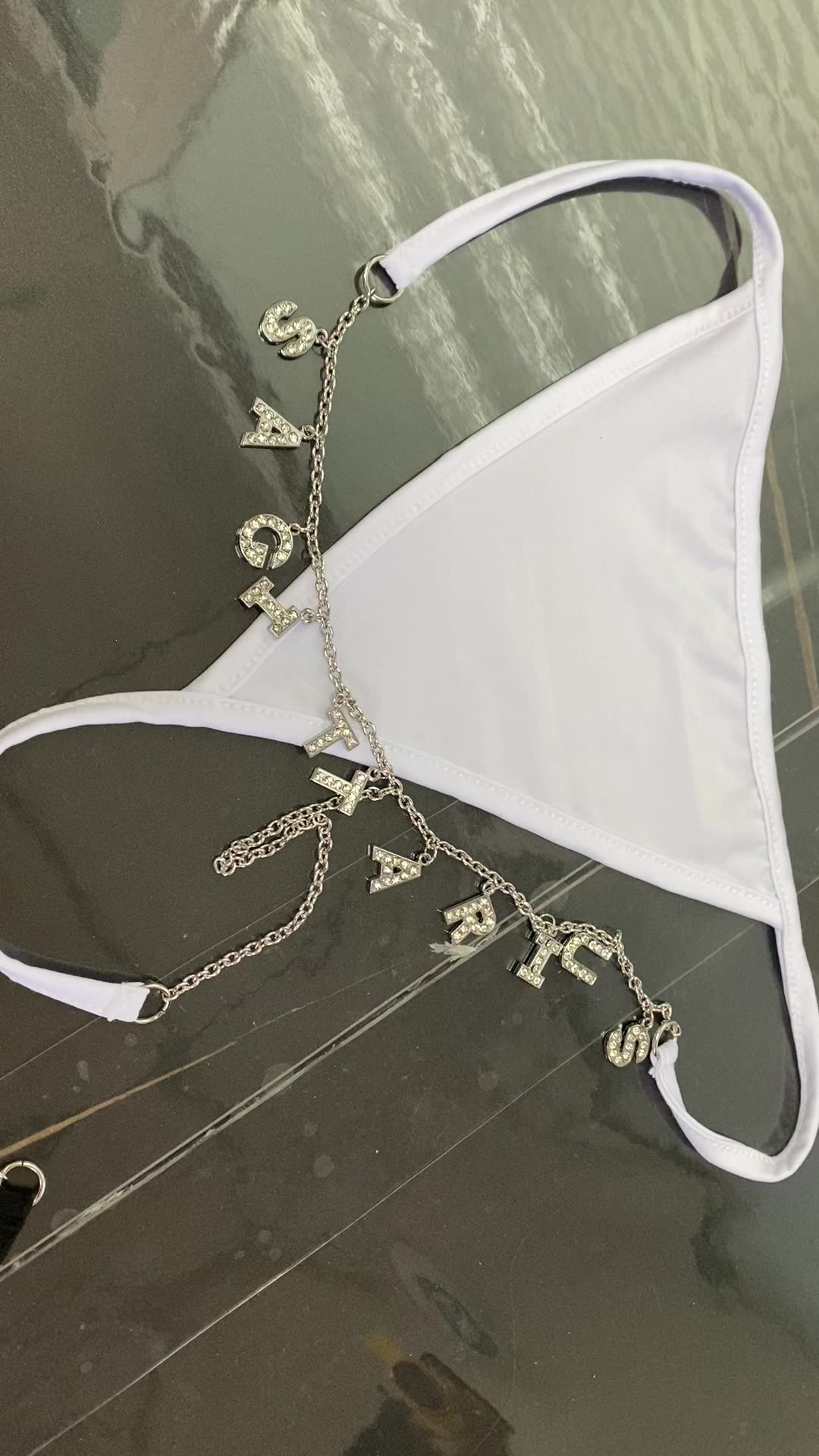 Letter Panties 12 Zodiac Signs Waist Chain Body Jewelry Belly Chain