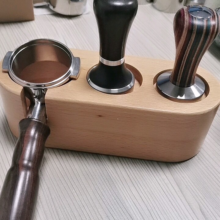 51mm/54mm/58mm Stainless Steel Bottomless Coffee Portafilter With Wood