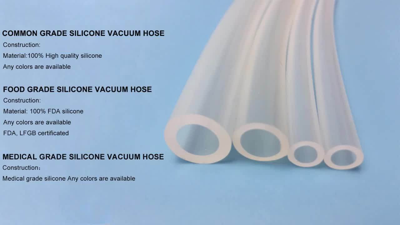 1/4" Small Bore Stretchy Heat Resistant White Black Soft Silicone