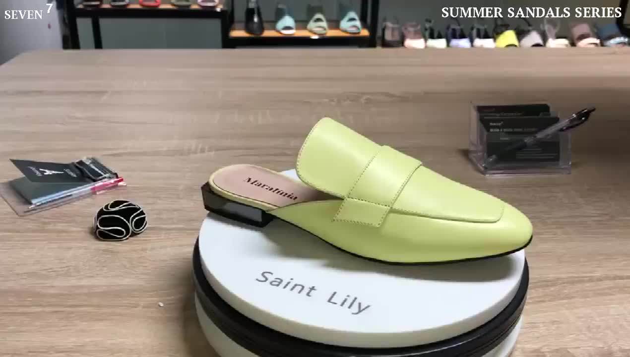 New Design Leather Mule Slippers For Women Ladies Sandals And Slippers - Buy Mule Slippers For 