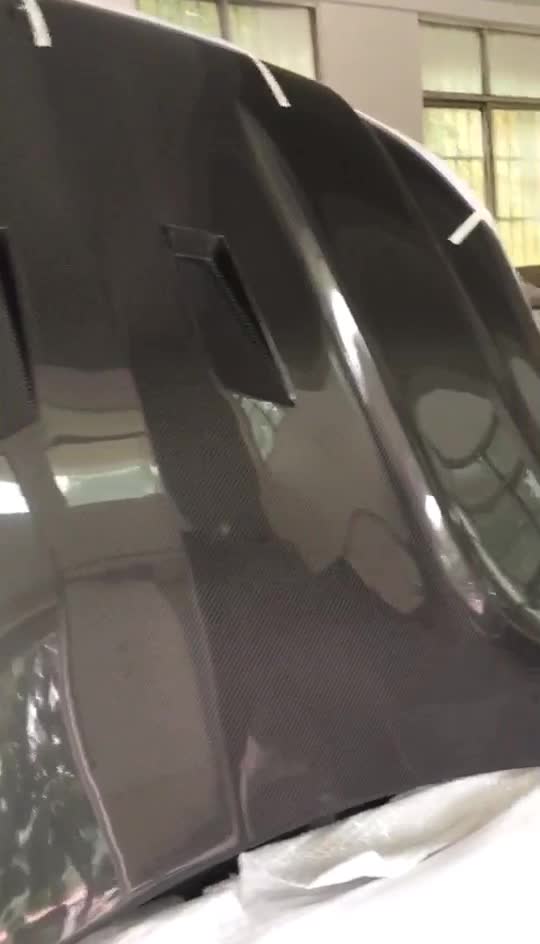 Carbon Fiber Car Engine Hood Cover Black Series Style For C