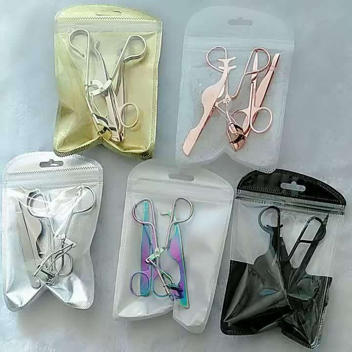 The 4piece Set Of False Eyelash Tools Includes Color Tweezers Eyelash