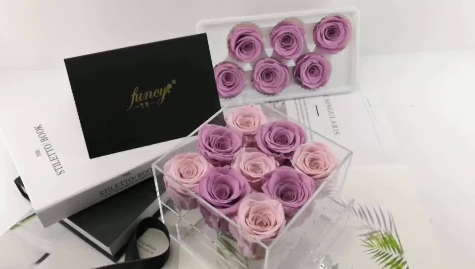 Wholesale Forever Rose Preserved Stabilized Roses Flower Arrangement