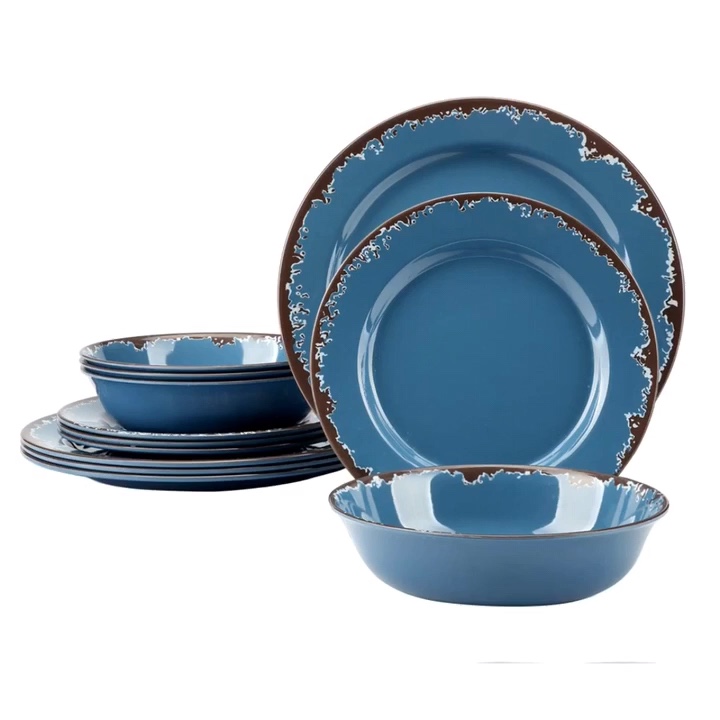Food Grade Melamine Dinner Set Wester Style Food Steak Pasta Melamine