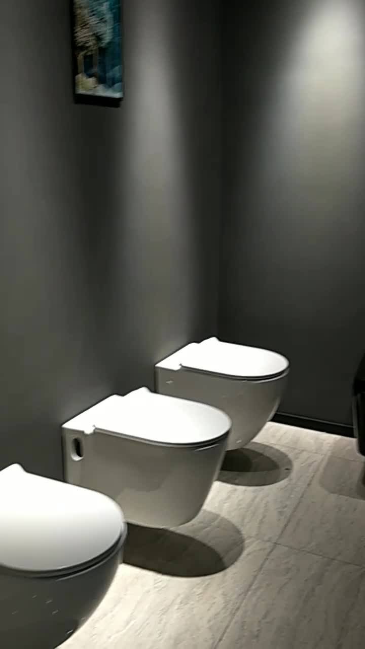 Pate Rimless Wall Hung Wc Ce Matt Cement Dark Grey Wall Mounted Toilet Buy Wall Hung Toilet