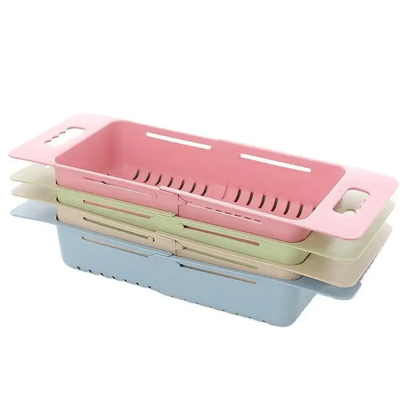 Telescopic sink storage rack bowl and plate drain rack kitchen bowl and chopstick drain basket rack household bowl rack storage rack spot