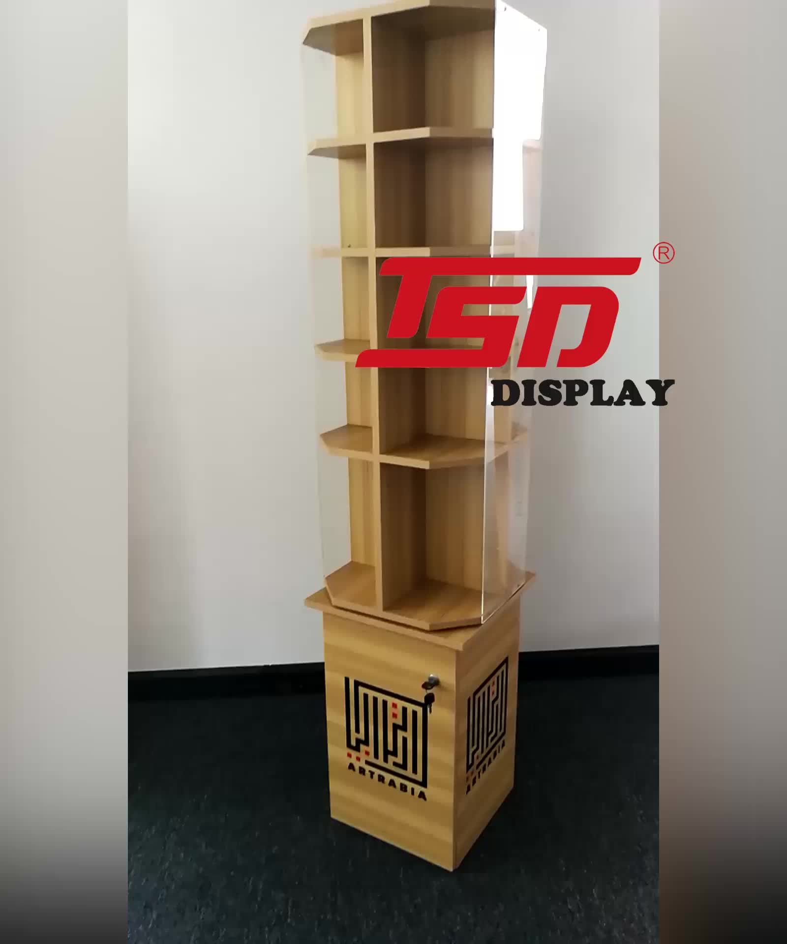 Kustom Toko Berdiri Bebas Berputar Mdf Kayu Buku Komik  