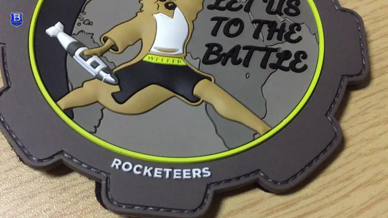 Tactical Badges Combat Funny Hook Girls Rubber Patches Pvc Label With