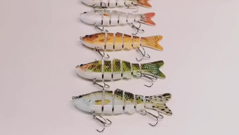 Sinking Wobblers Fishing Lures 10cm/18g 6 Multi Jointed Swimbait Hard
