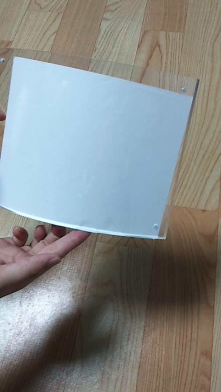 Clear Acrylic 11 X 8.5 Picture Frame For Tabletop Curved Box