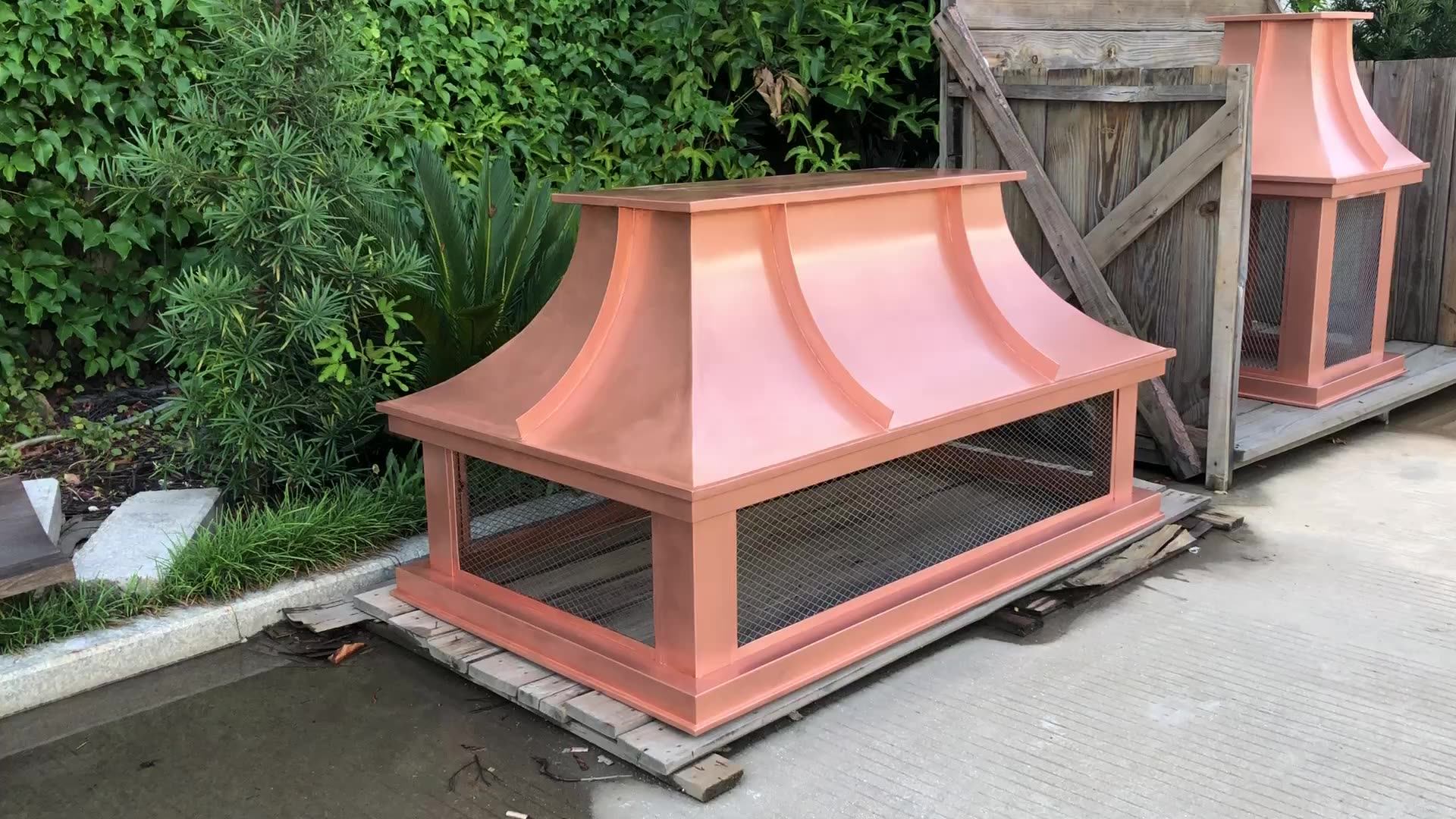 High Quality Copper Chimney Cap In Kitchen / Copper Fireplace Chimney