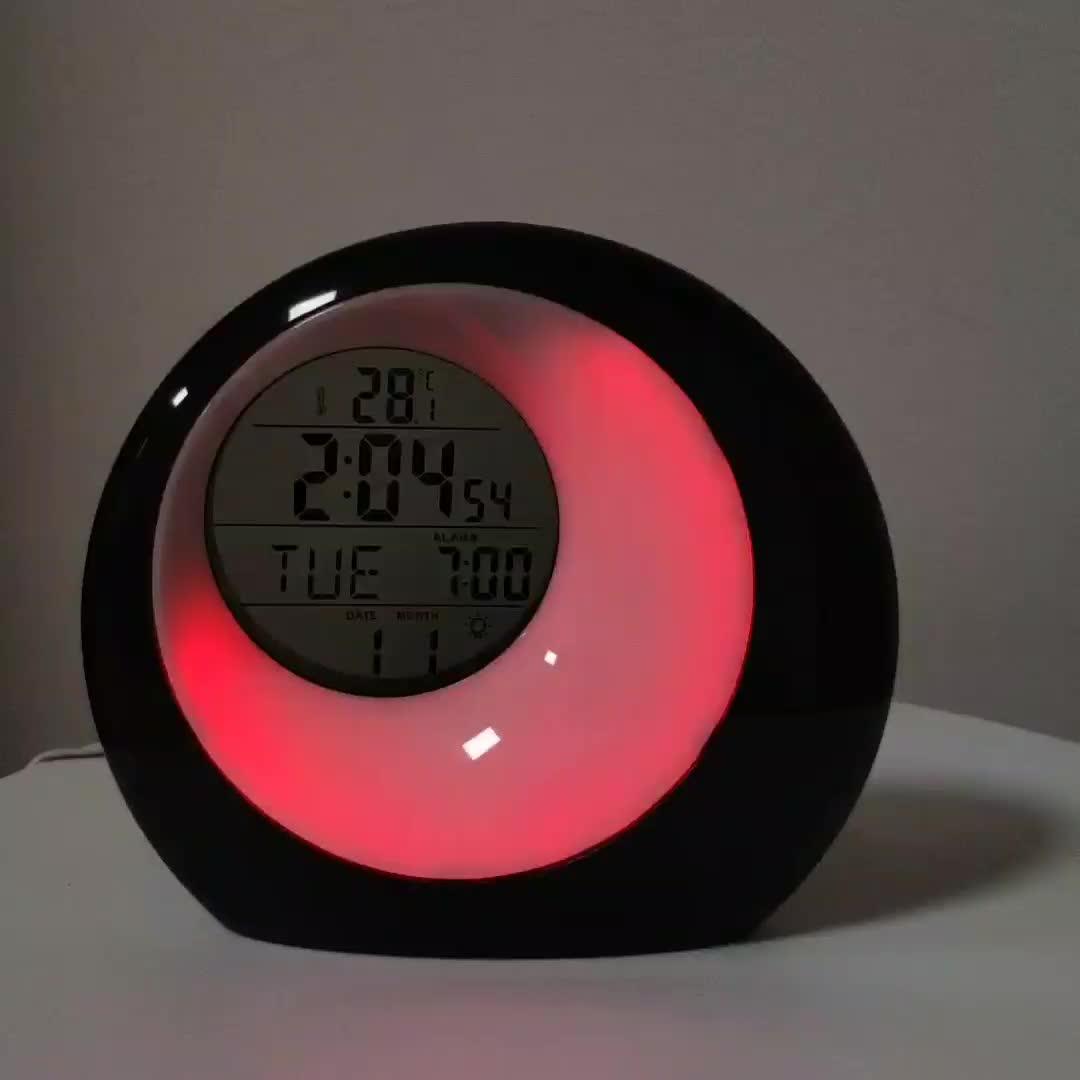 Yd8256wa New And Hot Digital Radio With Clock And 7 Colorful Changing