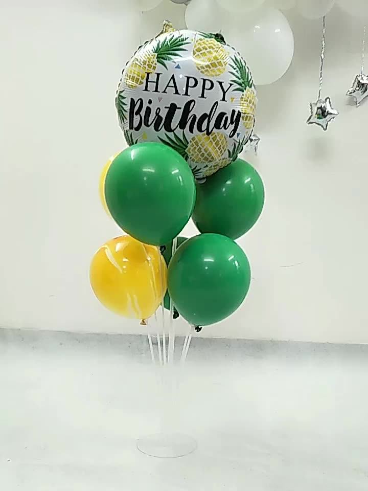 Cartoon balloon table floating children's birthday party decoration Baby feast atmosphere decoration with bracket base imitation helium balloon