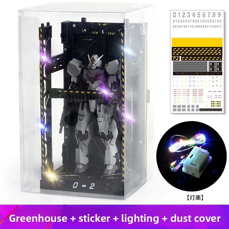 Gunpla Gnaku Hg Display Model Anime Character Storage Box Hand-Made Background Board Base Display Stand