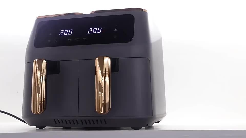 Hot Sale Double Air Fryer With Dual Basket 8l Two Dual Zone 2 Basket