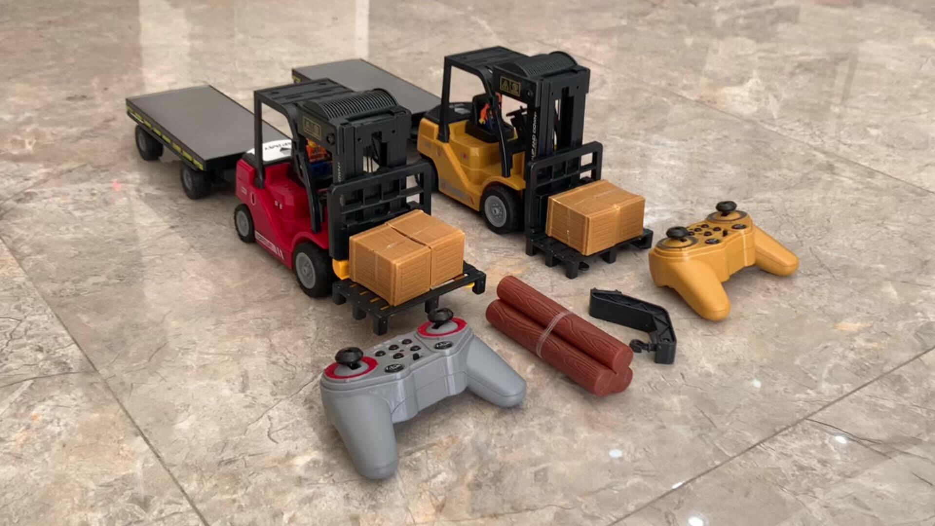 RC Forklift with Metal Carrier Slab - 2.4ghz Toy Vehicle