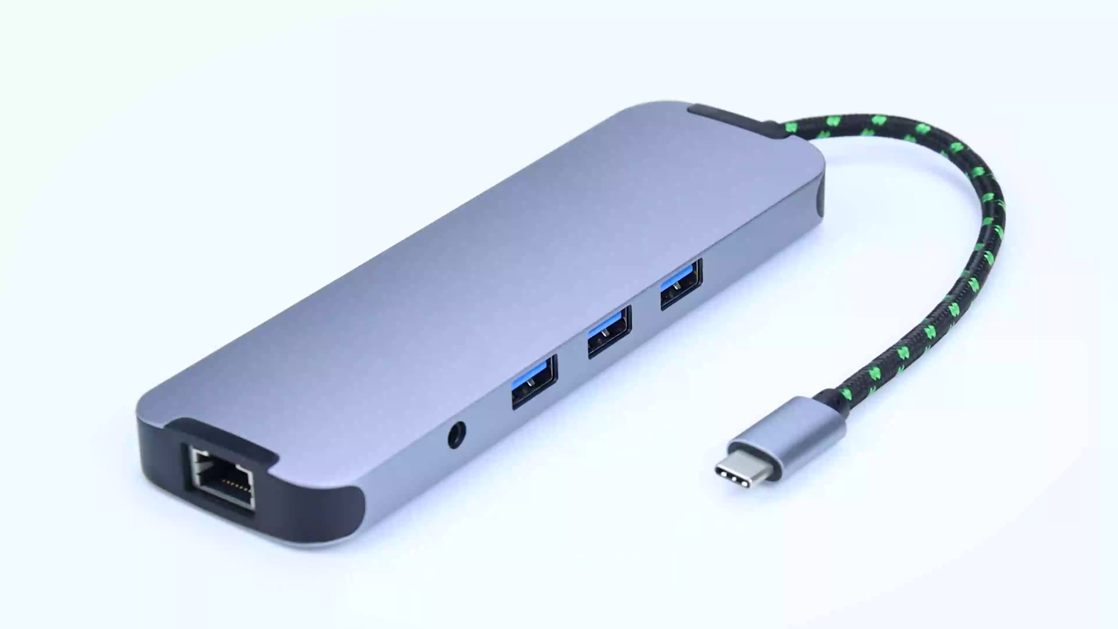 Multi Functional Hub Usb 3.0 Space Grey Type C Cable Adapter Rj45
