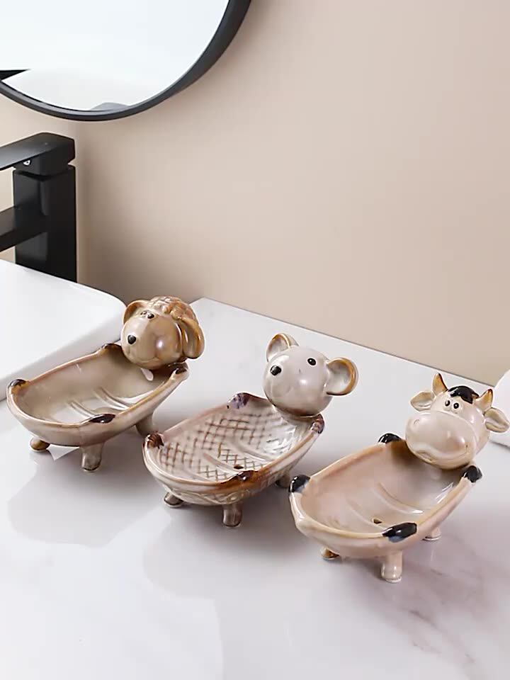 Porte-savon Avec Drain – 8x14.2x9.8cm – Plastique – Fixation Par Ventouse – Décoration Salle De Bain