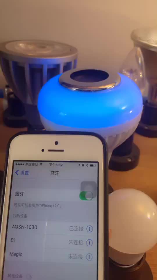 Rgb Led Wireless Light Bulb Speaker,Smart Music Bulb E27 Remote Control