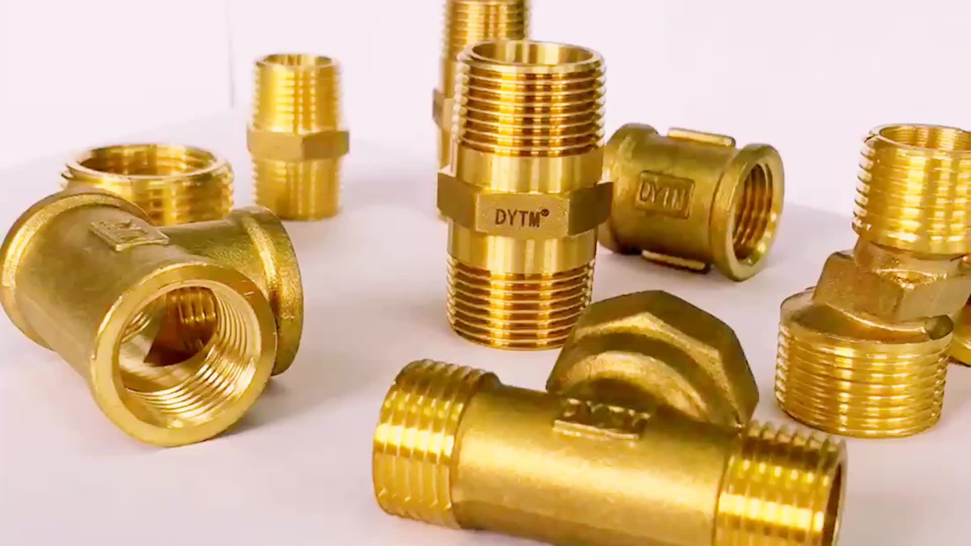 Male And Female Brass Fitting Plumbing Tee Fittings With Bsp Thread