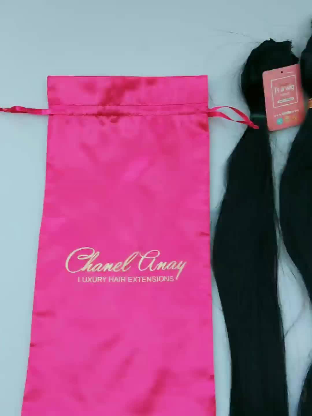 Virgin Hair Packaging/hair Extension Garment Bag/silk Custom Satin Hair Bag Buy Satin Hair
