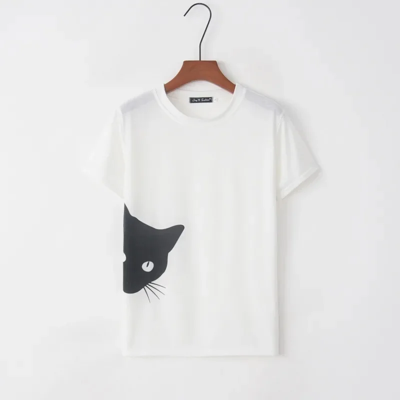Футболка с коротким рукавом и круглым воротом, AliExpress, европейский стиль, 2020 год, принт, облегающий