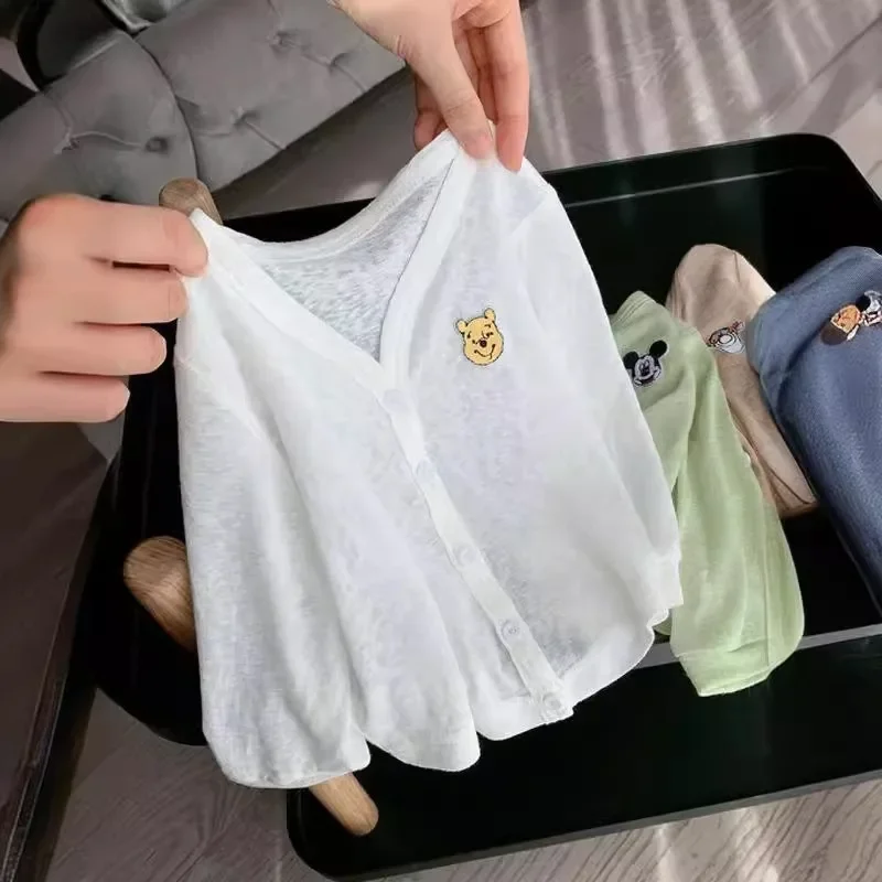 Summer Ice Silk Cool Boys' and Girls' Sunscreen Clothing Cute Children's Sunscreen Clothing Breathable Thin Outdoor Sunscreen Shirt