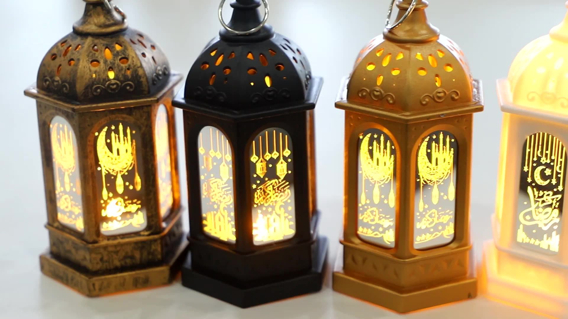 2023 Arab Ramadan Lantern With Led Candle Eid Mubarak Decorations