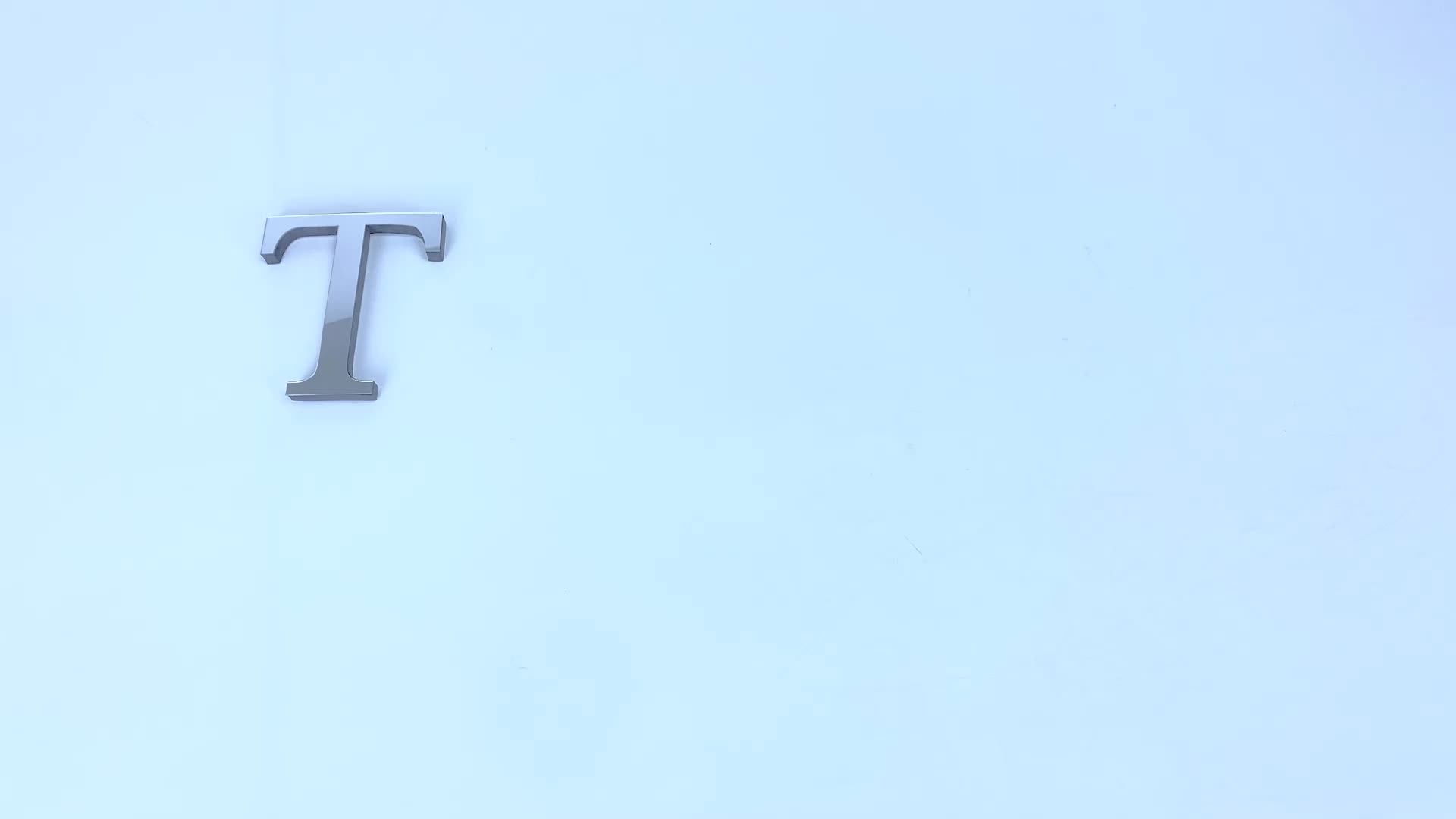 26 English Letters Mirror Wall Stickers 3d Effect Acrylic Alphabet