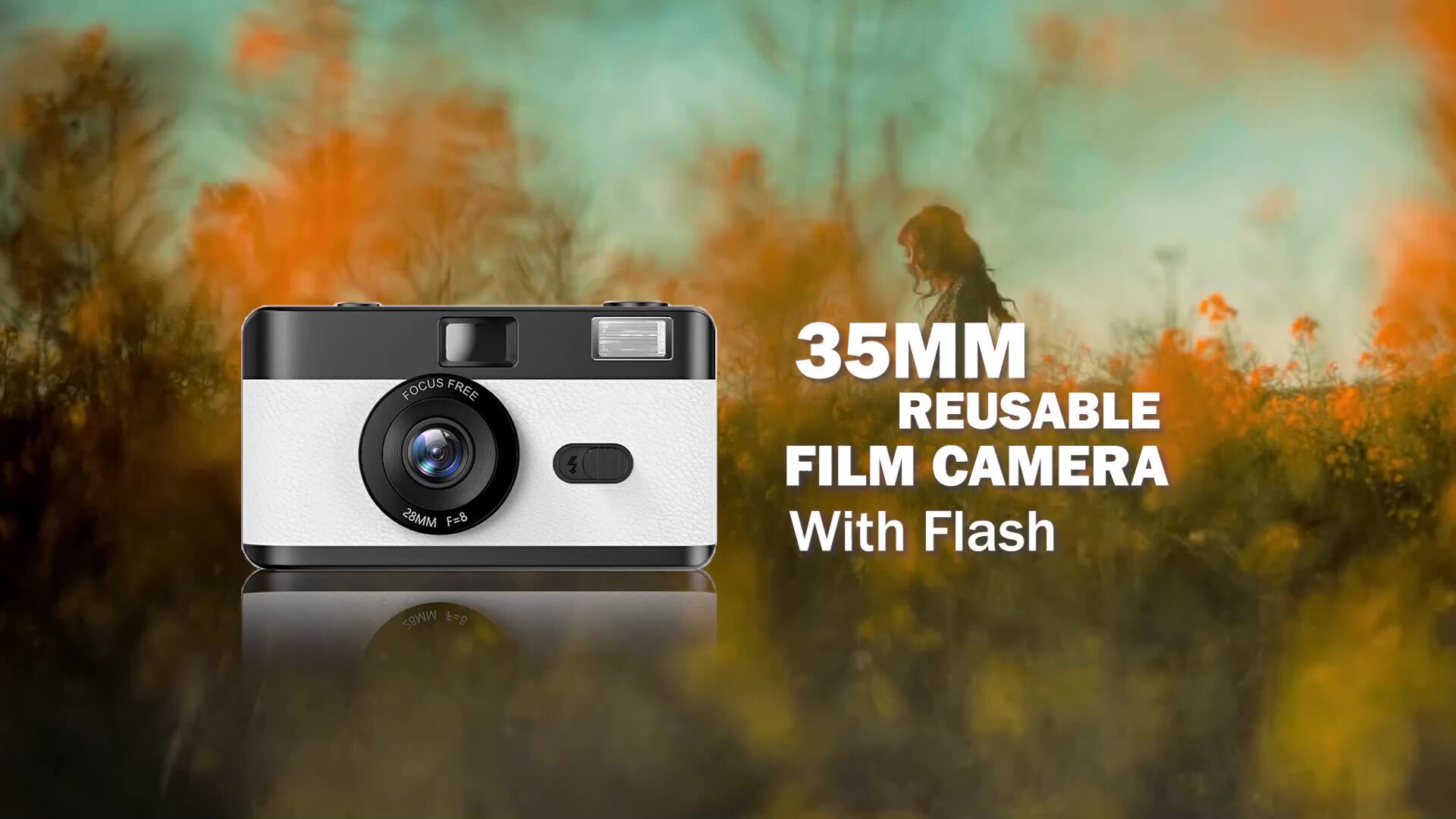 35mm Film Camera Reusable, Manual Point And Shoot With Built