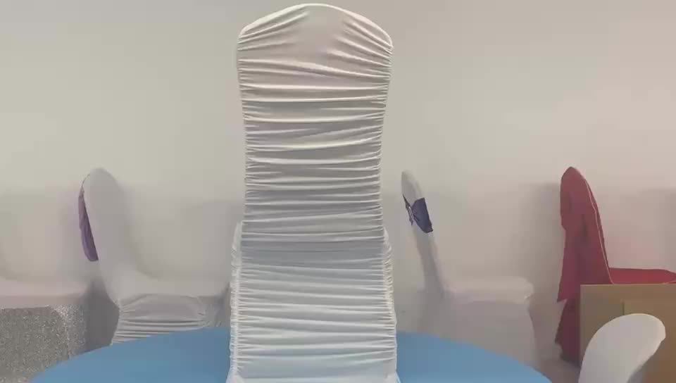 Wholesale White Spandex Ruched Swag Back Chair Covers For Wedding