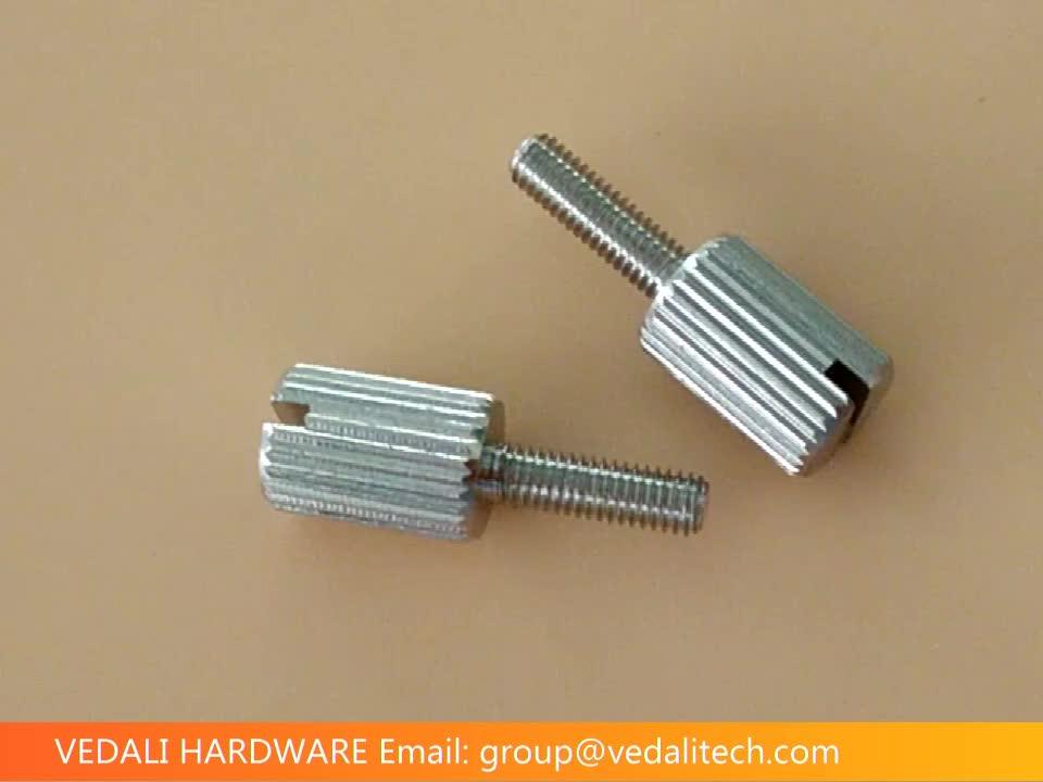 M3 Knurled Thumb Screws Brass Nickel Finish Slotted Head Buy Knurled