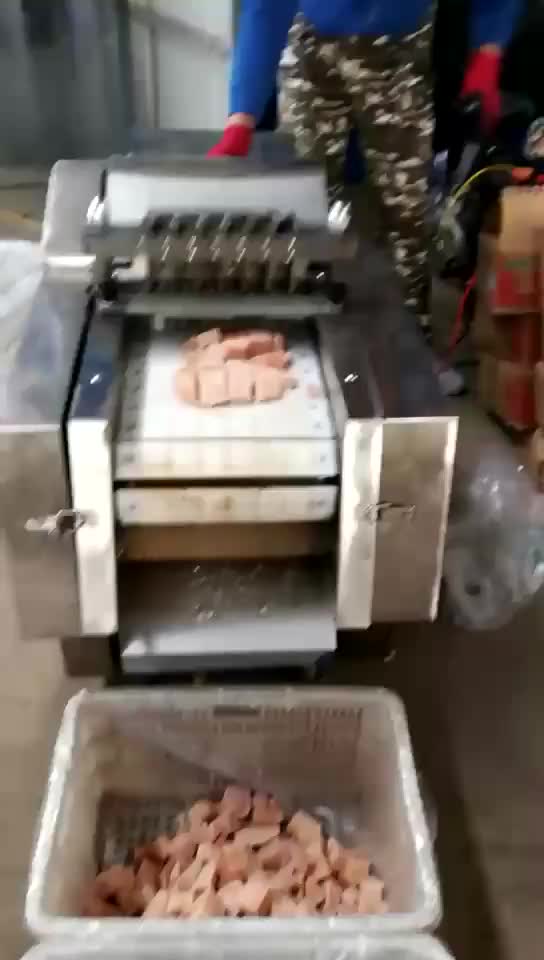 Whole chicken meat cuber machine pork beef meat cube cutting machine