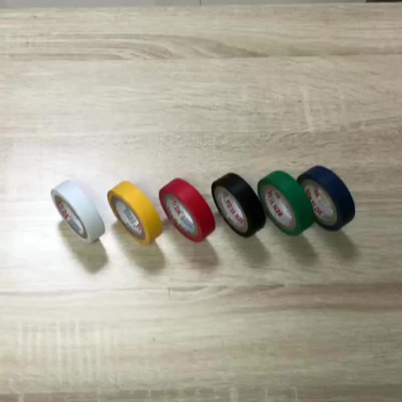 Ben Richvast cách điện băng băng cho dây băng cách điện PVC không thấm nước ngọn lửa cao nhiệt độ nhớt rộng lớn cuộn đen trắng băng màu vận chuyển FCL 100 