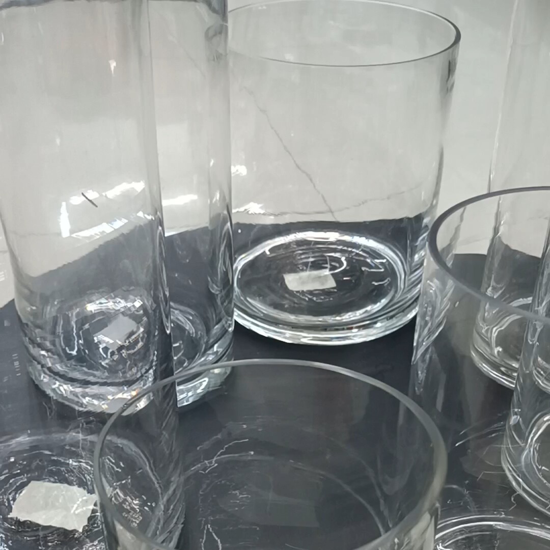 Wedding Water Decor Tall Candle Jars Large Clear Empty Glass Cylinder Floating Candles Holders