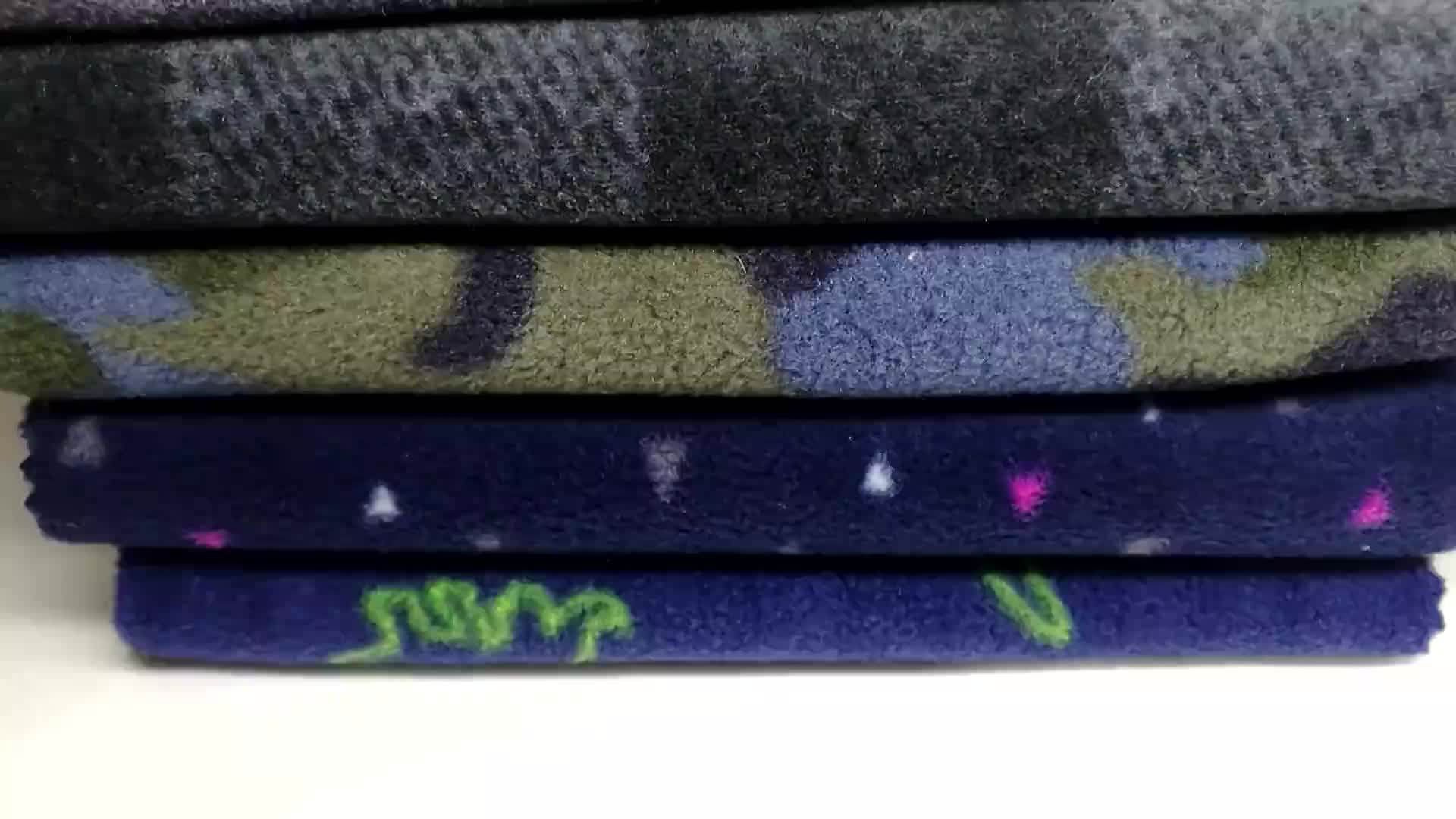 Printed Knitted Fabric 100 Percent Polyester Tiedye Polar Fleece