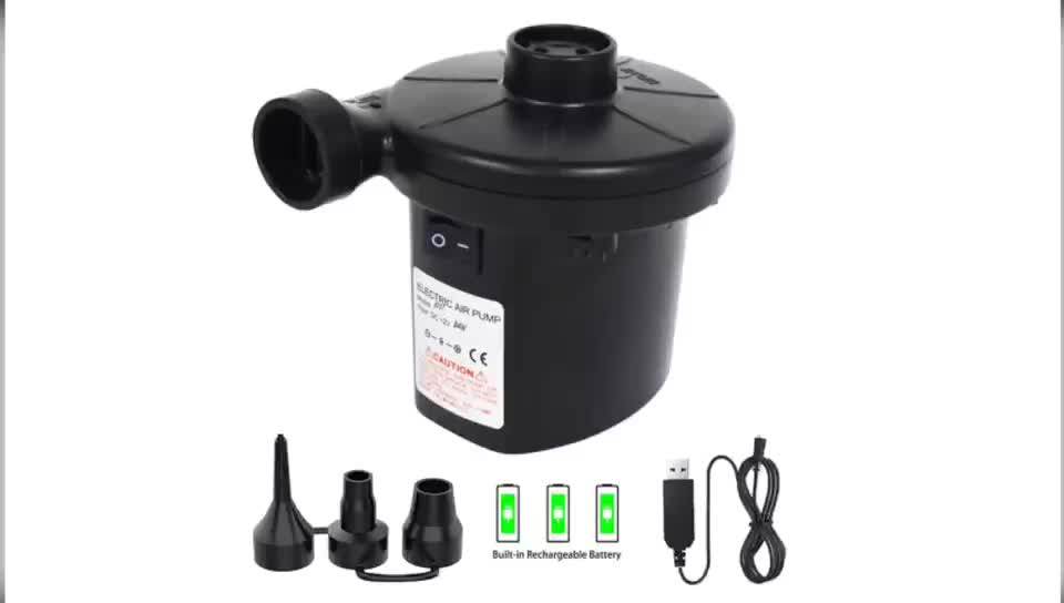 Rechargeable Battery Inflator Pump For Air Bed Inflate Deflate Usb