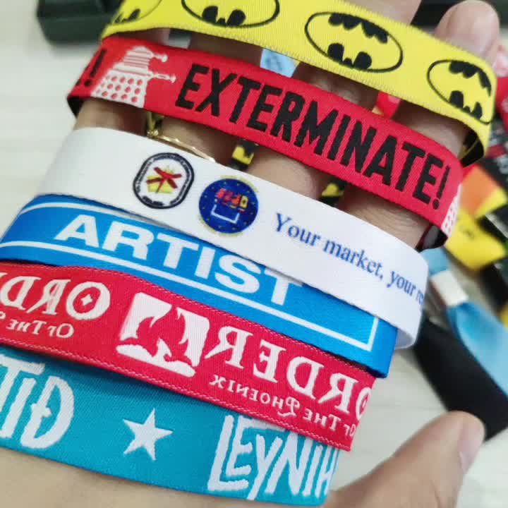 2020 Party Custom Barrel Lock Wristbands Plain Fabric Festival Cloth