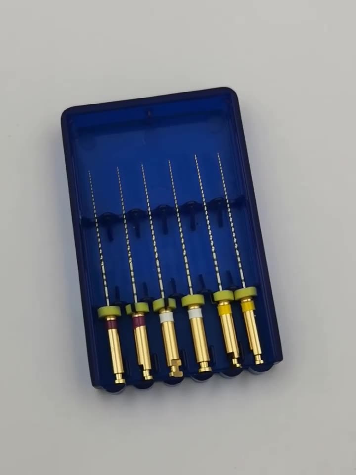 5x File NITI Endodontiche Rotanti AZDENT 25mm – Mix 13#-19 – Per Trattamento Canale Radice